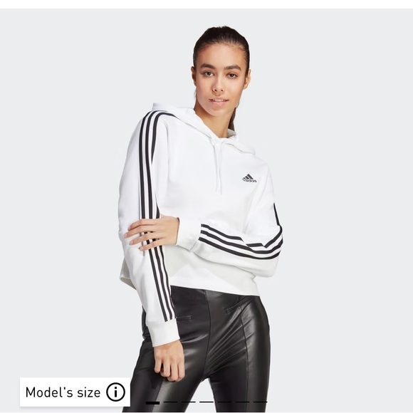 Essentials 3 stripes French terry crop - Picture 5 of 5